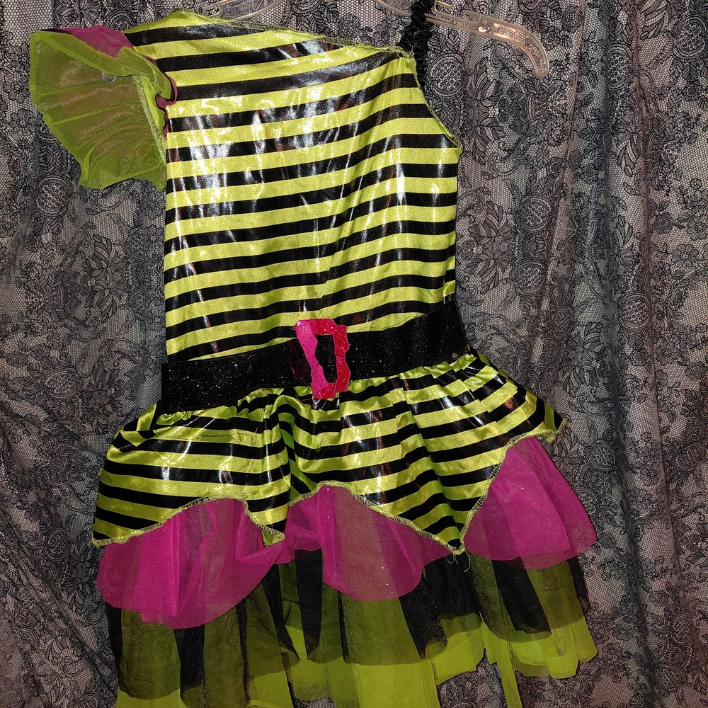 Disguise Green and Pink Striped Halloween Costume
